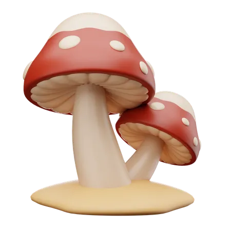 Verrückter Pilz  3D Icon