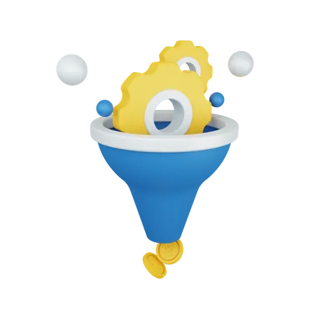 Funnel  3D Illustration