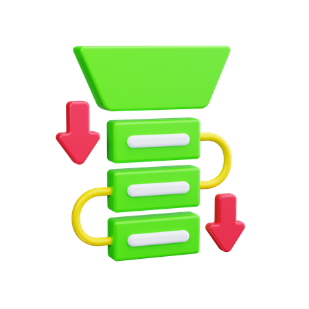 Funnel Chart  3D Icon
