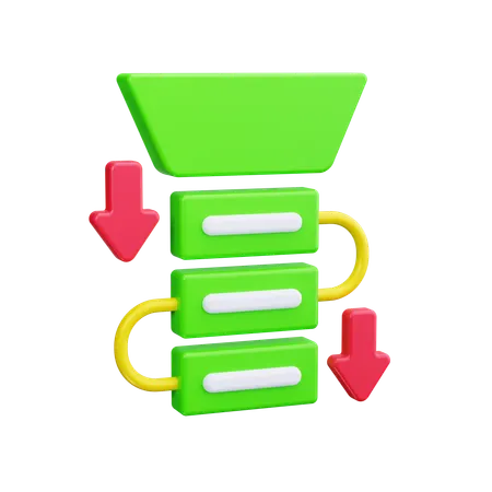 Funnel Chart  3D Icon