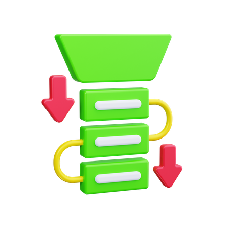 Funnel Chart  3D Icon