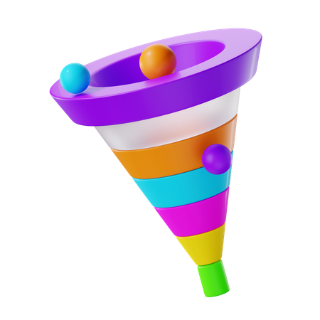 Funnel Diagram  3D Icon