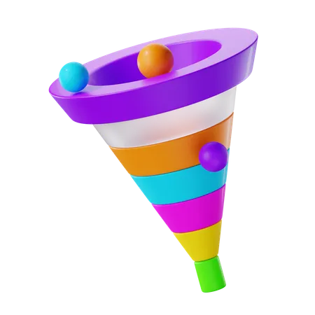 Funnel Diagram  3D Icon