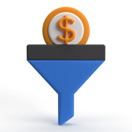 Funnel Dollar  3D Icon