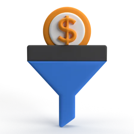 Funnel Dollar  3D Icon