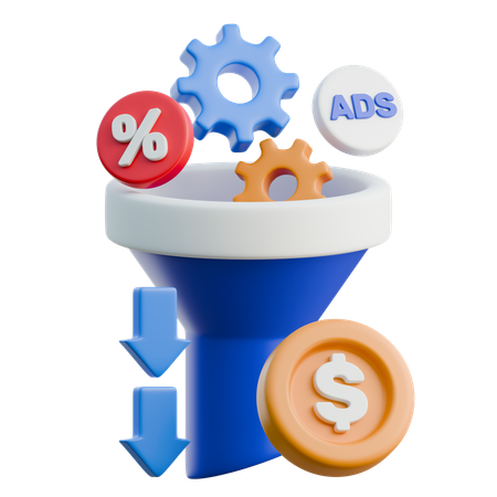 Funnel Marketing  3D Icon