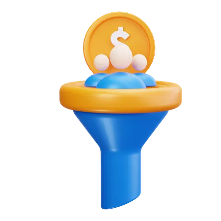 Funnel Marketing  3D Icon