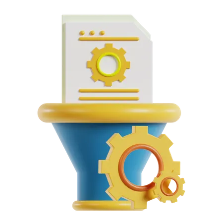 Funneling  3D Icon