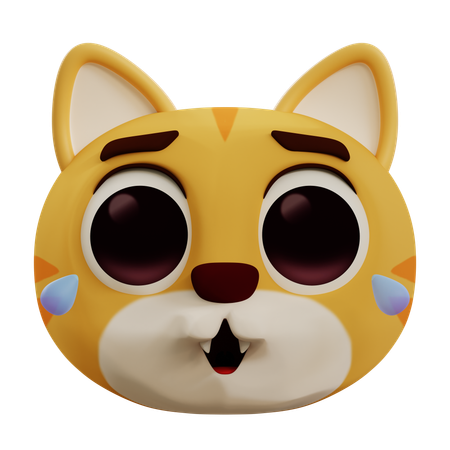 Funny Cat Laughing Out Loud  3D Icon