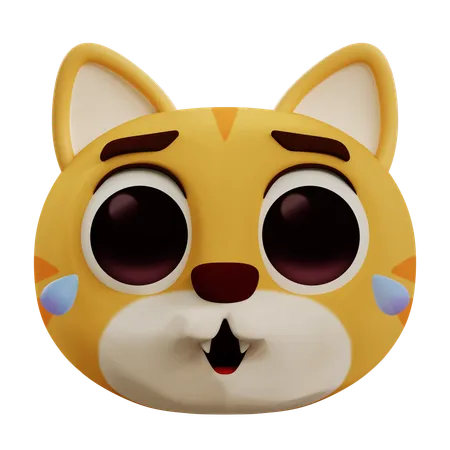 Funny Cat Laughing Out Loud  3D Icon