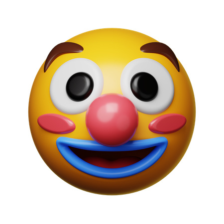 Funny Clown Emoji  3D Icon