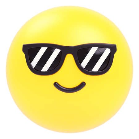 Funny Emoji with Glasses  3D Icon