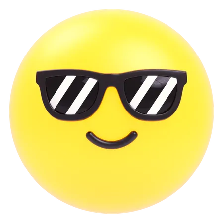 Funny Emoji with Glasses  3D Icon