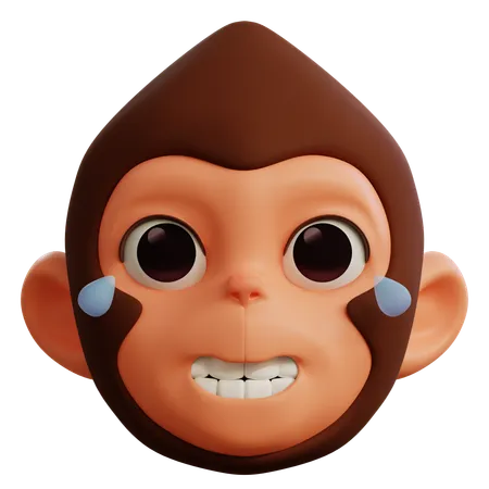 Funny Monkey Laughing Out Loud  3D Icon