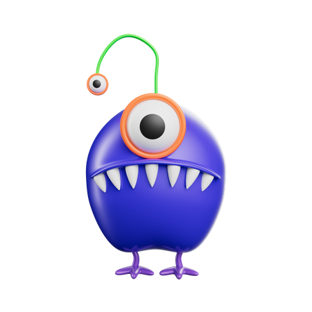Funny Monsters 3D Icon download in PNG, OBJ or Blend format