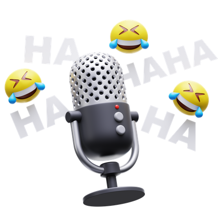 Funny Podcast  3D Icon