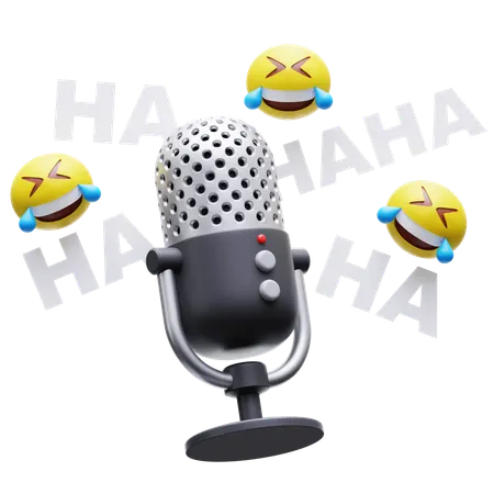 Funny Podcast  3D Icon