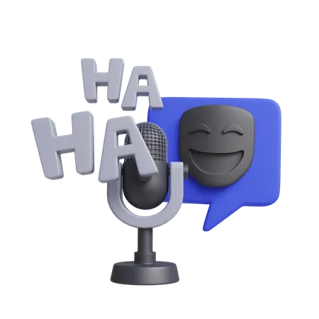 Funny Podcast  3D Icon