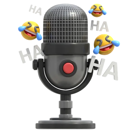 Funny Podcast  3D Icon