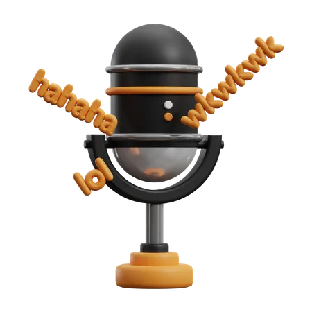 Funny Podcast  3D Icon