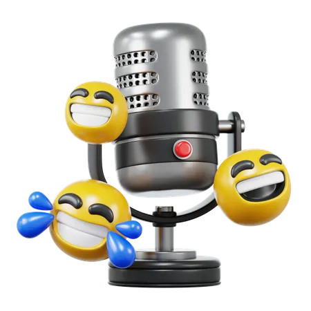 Funny Podcast  3D Icon