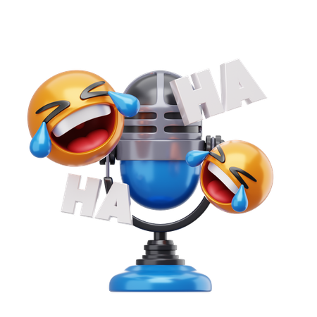 Funny Podcast  3D Icon