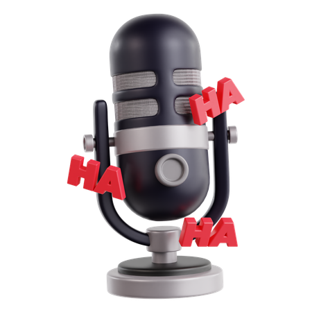 Funny Podcast  3D Icon