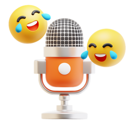 Funny Podcast  3D Icon