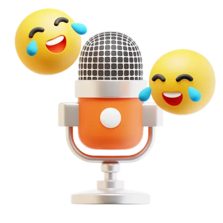 Funny Podcast  3D Icon