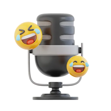 Funny Podcast  3D Icon