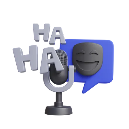 Funny Podcast 3D Icon