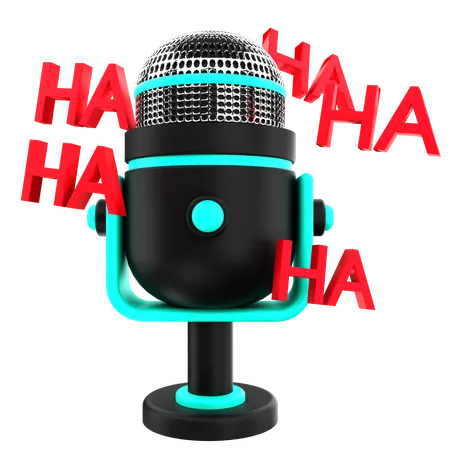3 D Funny Podcast 3D Icon