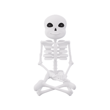 Funny skeletons  3D Illustration