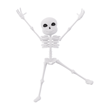 Funny skeletons  3D Illustration