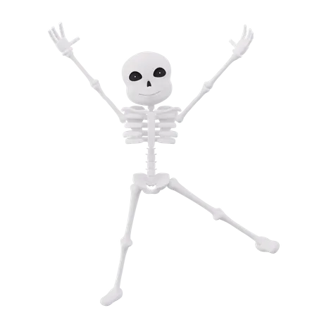 Funny skeletons  3D Illustration