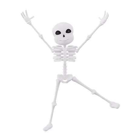 Funny skeletons 3D Illustration