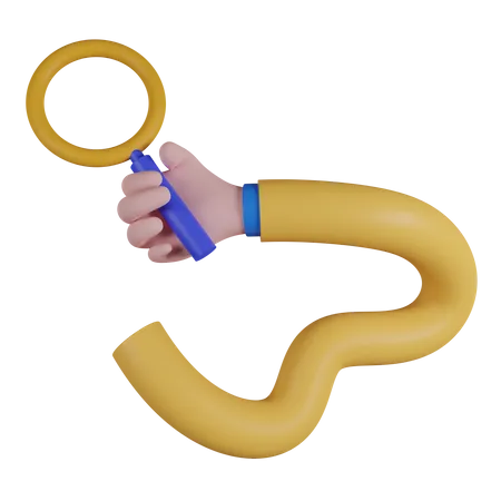 Funny Tangled Hand Hold Search  3D Icon