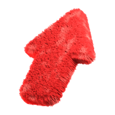 Fur Arrow Sign  3D Icon