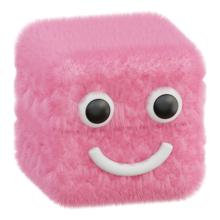 Fur Box Character  3D Icon