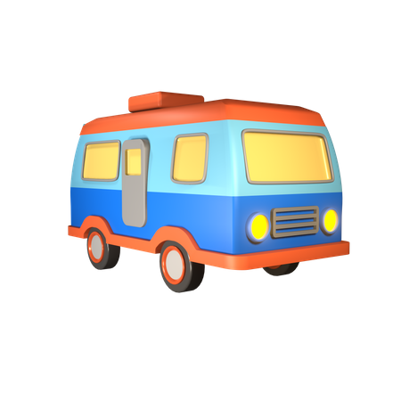 Furgoneta caravana  3D Icon