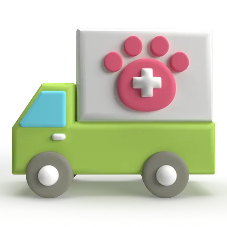 Furgoneta veterinaria  3D Icon