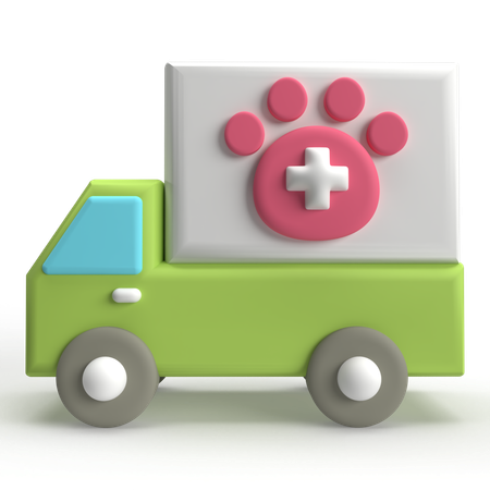 Furgoneta veterinaria  3D Icon