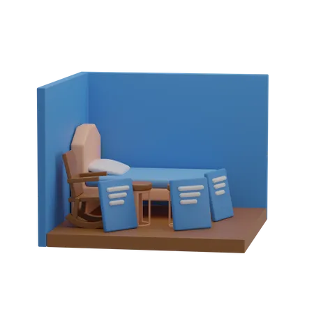 Furniture Store  3D Illustration