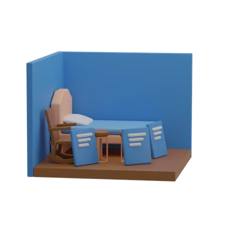 Furniture Store 3D Illustration