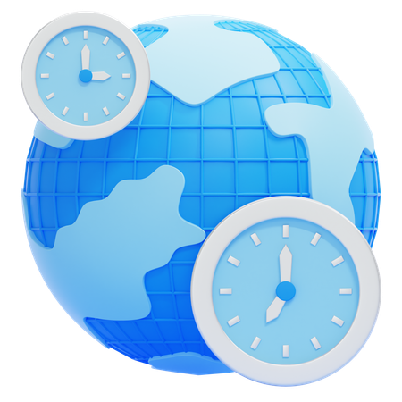 Fuseau horaire  3D Icon