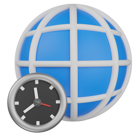 Fuseau horaire mondial  3D Icon