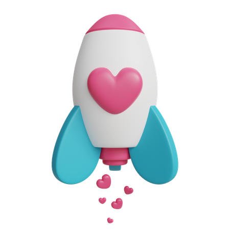 Amour de fusée  3D Icon