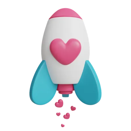 Amour de fusée  3D Icon