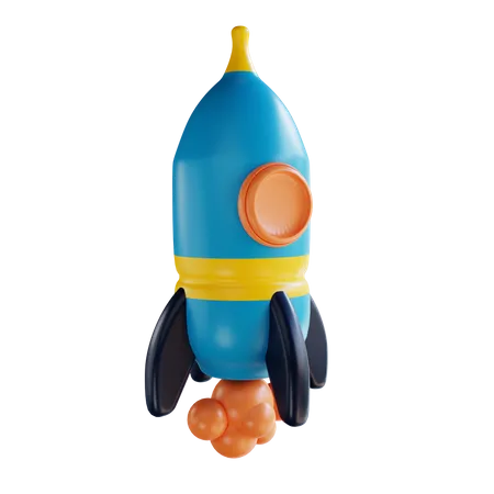 Mission de fusée  3D Illustration