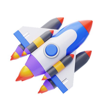 Fusée spatiale  3D Icon
